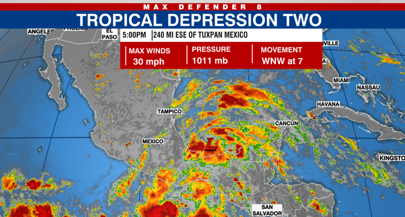 NHC issues warning as tropical depression two forms in the Gulf