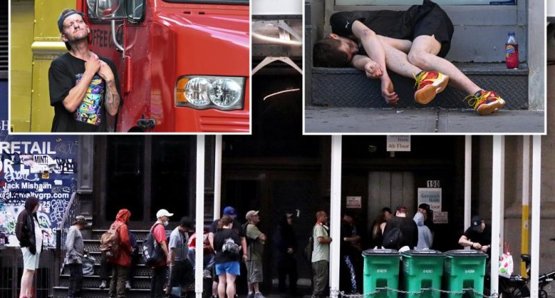 NOHO hellscape: Opioid clinic welcomes junkies jabbing their necks and OD'ing in playgrounds to posh nabe
