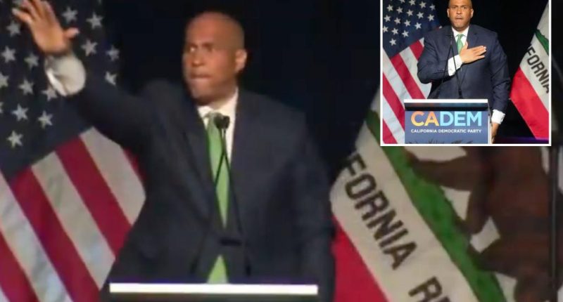 New Jerey Sen. Cory Booker roasted for Nazi salute at California Democratic convention