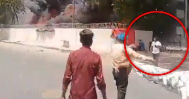 New footage shows plane EXPLODE behind Air India crash survivor