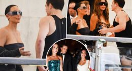 Newly single Orlando Bloom greets Kim Kardashian in Venice after checking her out