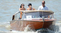 Orlando Bloom has cozy chat with Vittoria Ceretti as he leaves Venice