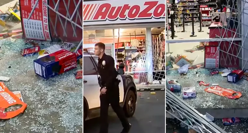 Over 100 looters ransack AutoZone in possible LA street takeover