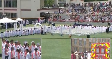 Over 150 people sickened in crippling heat at NJ high school graduation