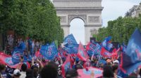 PSG holds victory parade in Paris with Champions League trophy after overnight violence