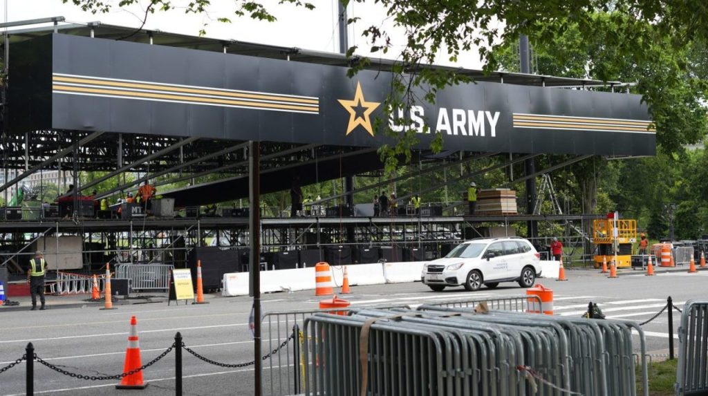 Rain, thunderstorms forecast for DC military parade