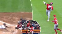 Reds' Elly De La Cruz throws out Tigers Javier Baez with 98 mph throw