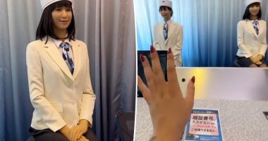 Robots replace hotel check-in staff and a tourist freaks out