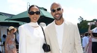Rochelle Humes, Marvin, Eddie Redmayne and Hannah at Wimbledon