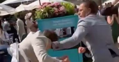 Shocking moment pair fight each other in bloody brawl at Royal Ascot