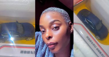 Talking stage sends toy car to lady’s office after she asked him to buy her a real one