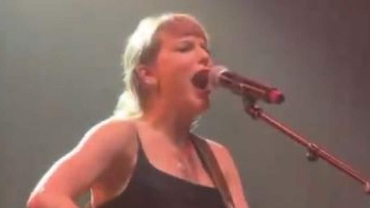 Taylor Swift makes return to stage at concert hosted by Travis Kelce