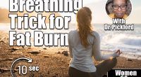 Back side view of young adult curly woman meditating in lotus yoga pose. Millennial girl practices yoga and meditations on the beach. Female yogi doing yoga at the sunset. Spiritual practice. The 10-Second Breathing Method That Activates Fat Burn in Women Over 50. cover