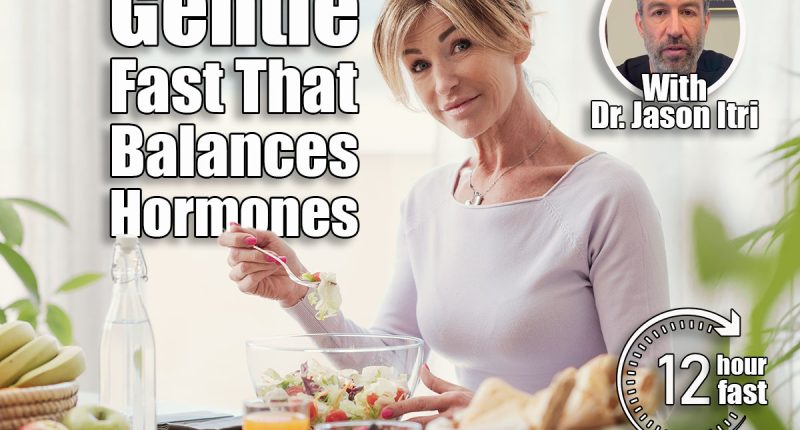 Beautiful mature woman having a healthy lunch break at home, she is smiling at camera. The Gentle 12-Hour Fast That Doesn