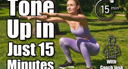 A woman, energized in sportswear, embraces strength training with parkside squats. The Morning Strength Routine Women Over 40 Swear By To Stay Toned Without the Gym. cover