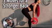 The Only 3 Moves You Need for a Stronger Lower Back After 40 Fitness, body builder and woman with barbell training, workout or challenge exercise for muscle power, energy and goal. Strong, power and sports person with gym motivation and bodybuilder challenge