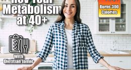 This High-Protein Breakfast Swap Burns 300 Extra Calories Daily After 40. Cover. Young beautiful modern woman stands near table on kitchen at home.