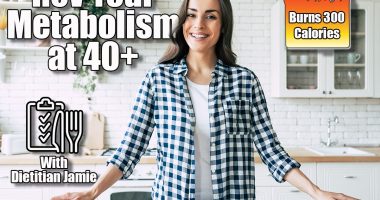 This High-Protein Breakfast Swap Burns 300 Extra Calories Daily After 40. Cover. Young beautiful modern woman stands near table on kitchen at home.