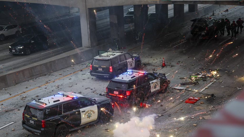 Trump says 'bring in the troops' as LA burns after migrant protests