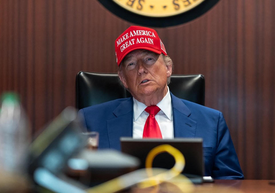 President Trump at a national security meeting.