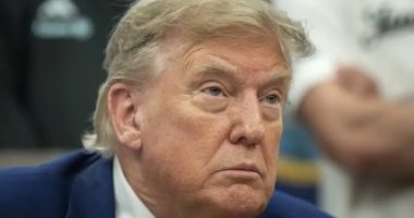 Close-up of Donald Trump.
