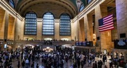 Crowded interior of Grand Central Terminal in New York City.