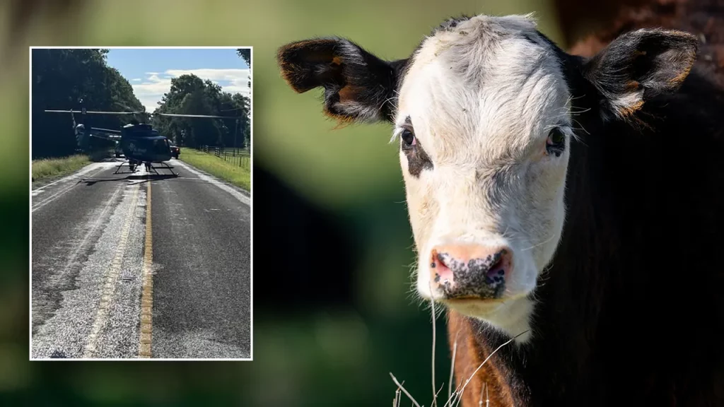 'Unhappy cow' sends Texas rancher flying to hospital in dramatic airlift rescue after unexpected attack