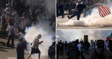Unlawful assembly declared in LA as ‘No Kings’ protests grow chaotic; cops hit with concrete, fireworks