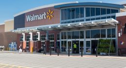 Entrance to a Walmart supermarket.