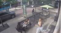 Security camera footage of dine-and-dashing in Chicago.