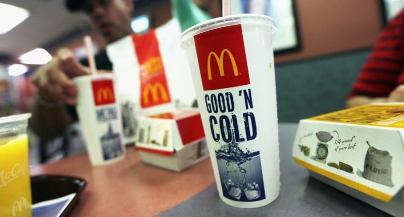 Which states' residents spend the highest share of their income on fast food?