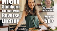 Happy vegan woman smiling at the camera while preparing a plant-based meal. Mature woman following an organic recipe in her kitchen. Healthy senior woman eating clean at home.The