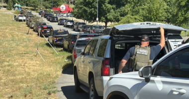 Multiple firefighters have been shot while responding to a fire in Coeur D'Alene in Idaho.