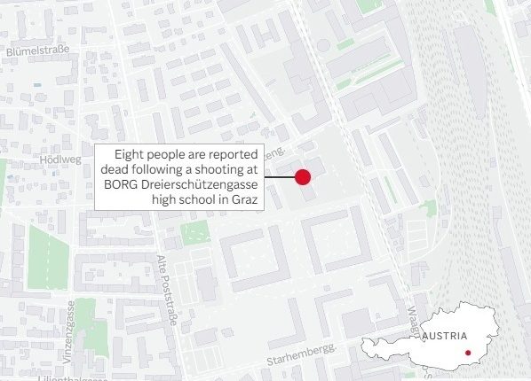 A school shooting in the Austrian city of Graz leaves 9 people and the suspected gunman dead