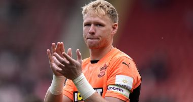 Arsenal legend is a surprise guest at Aaron Ramsdale's wedding celebrations as he parties with goalkeeper's wife Georgina