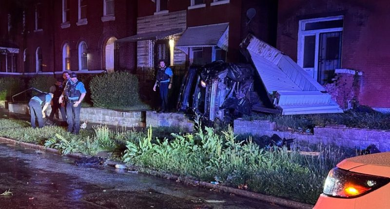At-large murder suspect arrested after wild crash in St. Louis