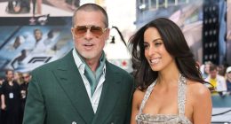 Brad Pitt rocks a British Racing Green-coloured suit as he makes another appearance with his glam girlfriend Ines de Ramon at F1: The Movie premiere in London