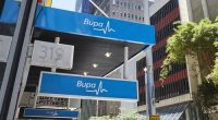 A Bupa health insurance sign.