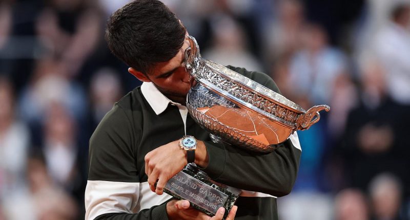 Carlos Alcaraz pulls off stunning comeback as he saves THREE championship points to beat Jannik Sinner and retain his French Open title in epic final