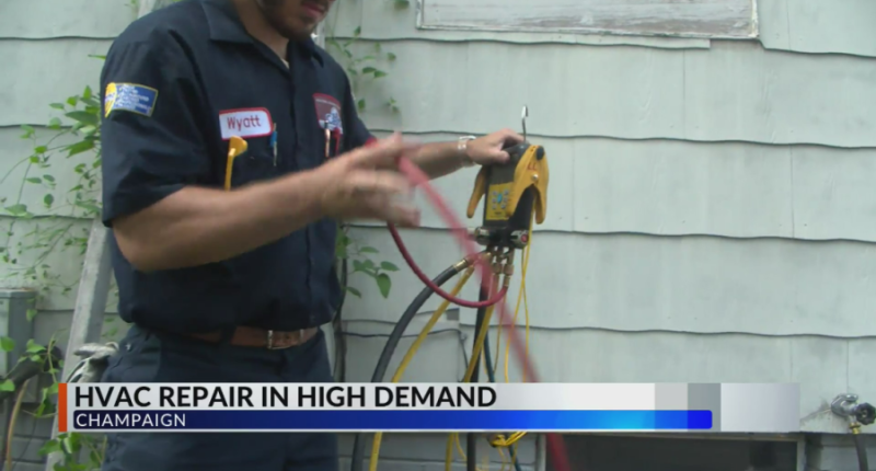 Central Illinois HVAC repair companies swamped with demand