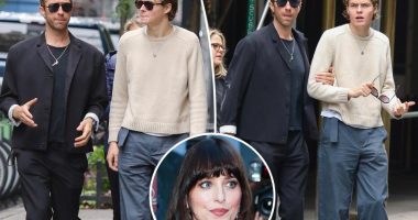 Chris Martin steps out with look-alike son Moses for Father’s Day after Dakota Johnson breakup