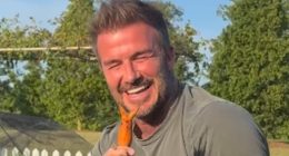 David Beckham makes a very shocking discovering in his carrot patch