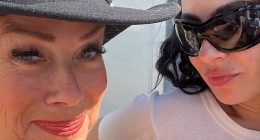 Denise Welch snaps selfie with Charli XCX at Glastonbury