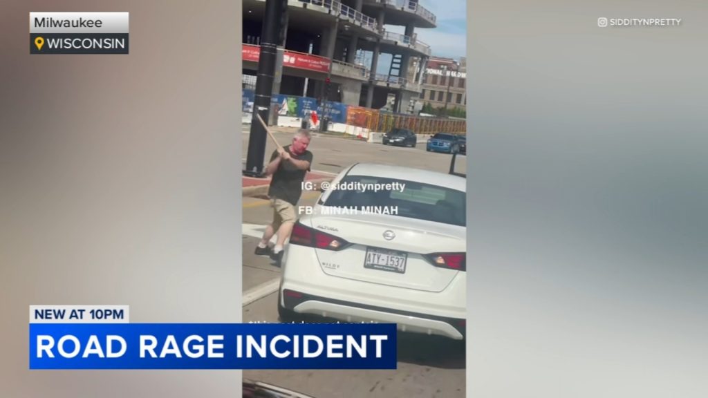 Dramatic video shows violent road rage incident in downtown Milwaukee, Wisconsin