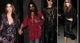 Elizabeth Hurley and son Damien join Billy Ray Cyrus on night out as he supports daughter Miley in London