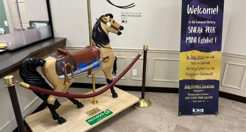 Exhibit highlighting Kingsport Carousel to open