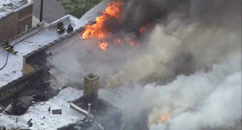 Fire in Chicago today: CFD battling smoky Albany Park fire at 2 buildings in 5100-block of North Kimball Avenue