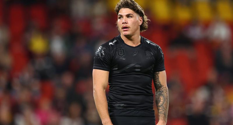 Footy fans react to VERY different Broncos jersey - as Brisbane blow Titans away