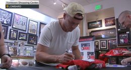 Former Chicago Blackhawks star Jonathan Toews signs autographs at Lombard Yorktown Shopping Center amid NHL comeback journey