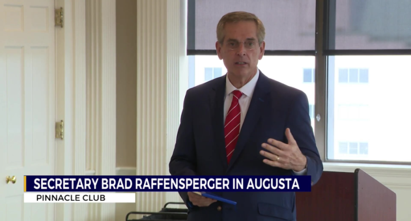 Georgia Secretary of State Brad Raffensperger visits Augusta on Wednesday